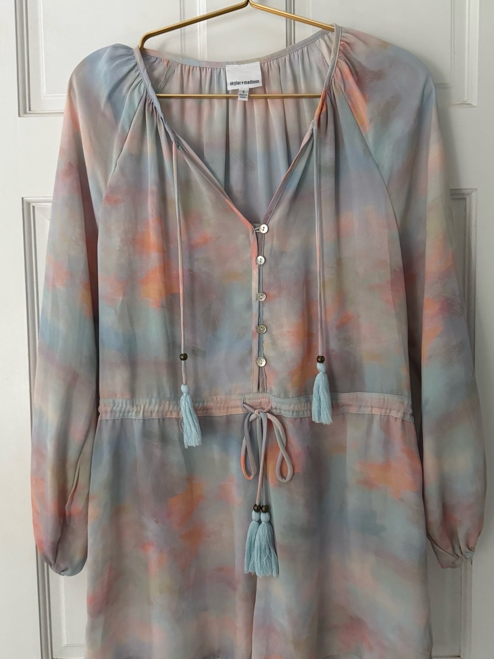 Skylar + Madison Pastel Tie-Dye Romper Size Small